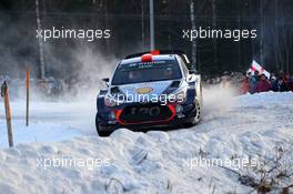 11.02.2017 - Dani Sordo (ESP)-Marc Marti (ESP),Hyundai i2 Coupe WRC, Hyundai Motorsport 09-12.02.2017 FIA World Rally Championship 2017, Rd 2, Sweden, Sweden, Karlstad