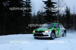 12.02.2017 - Ole Christian VEIBY (NOR) - Stig Rune SKJÃ†RMOEN (NOR) Skoda Fabia R5, Printsport 09-12.02.2017 FIA World Rally Championship 2017, Rd 2, Sweden, Sweden, Karlstad