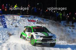 12.02.2017 - Pontus Tidemand (SWE)-Jonas Andersson (SWE) Skoda Fabia R5 WRC2, Skoda Motorsport 09-12.02.2017 FIA World Rally Championship 2017, Rd 2, Sweden, Sweden, Karlstad