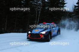 12.02.2017 - Dani Sordo (ESP)-Marc Marti (ESP),Hyundai i2 Coupe WRC, Hyundai Motorsport 09-12.02.2017 FIA World Rally Championship 2017, Rd 2, Sweden, Sweden, Karlstad