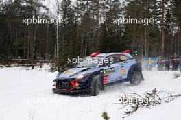10.02.2017 - Dani Sordo (ESP)-Marc Marti (ESP),Hyundai i2 Coupe WRC, Hyundai Motorsport 09-12.02.2017 FIA World Rally Championship 2017, Rd 2, Sweden, Sweden, Karlstad