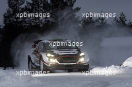 12.02.2017 - Elfyn Evans (GBR)-Daniel Barritt (GBR) Ford Fiesta WRC, Mâ€Sport World Rally Team 09-12.02.2017 FIA World Rally Championship 2017, Rd 2, Sweden, Sweden, Karlstad