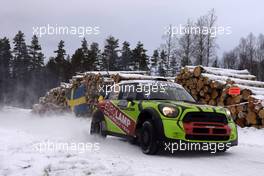 11.02.2017 - Valeriy Gorban (UKR)-Sergei Larens (EST) BMWÃ¢â‚¬ÂMini John Cooper Works, Eurolamp World Rally Team 09-12.02.2017 FIA World Rally Championship 2017, Rd 2, Sweden, Sweden, Karlstad