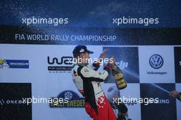 12.02.2017 - Jari-Matti Latvala (FIN) Toyota Gazoo Racing WRT race winner 09-12.02.2017 FIA World Rally Championship 2017, Rd 2, Sweden, Sweden, Karlstad
