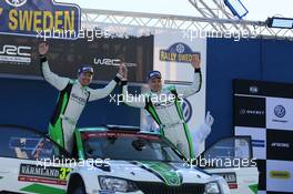 12.02.2017 - WRC 2, Pontus Tidemand (SWE)-Jonas Andersson (SWE) Skoda Fabia R5 WRC2, Skoda Motorsport race winner 09-12.02.2017 FIA World Rally Championship 2017, Rd 2, Sweden, Sweden, Karlstad