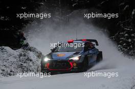 10.02.2017 - Dani Sordo (ESP)-Marc Marti (ESP),Hyundai i2 Coupe WRC, Hyundai Motorsport 09-12.02.2017 FIA World Rally Championship 2017, Rd 2, Sweden, Sweden, Karlstad