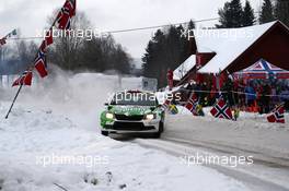 10.02.2017 - Ole Christian (NOR) - Stig Rune SKJÃƒâ€ RMOEN (NOR) Skoda Fabia R5, Printsport 09-12.02.2017 FIA World Rally Championship 2017, Rd 2, Sweden, Sweden, Karlstad