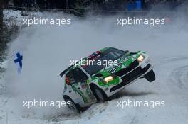 11.02.2017 - Ole Christian (NOR) - Stig Rune SKJÃƒâ€ RMOEN (NOR) Skoda Fabia R5, Printsport 09-12.02.2017 FIA World Rally Championship 2017, Rd 2, Sweden, Sweden, Karlstad