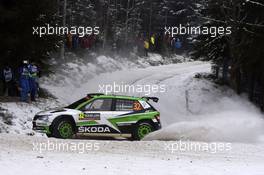 09.02.2017 - Shakedown, Pontus Tidemand (SWE)-Jonas Andersson (SWE) Skoda Fabia R5 WRC2, Skoda Motorsport 09-12.02.2017 FIA World Rally Championship 2017, Rd 2, Sweden, Sweden, Karlstad