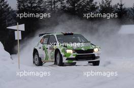 12.02.2017 - Ole Christian (NOR) - Stig Rune SKJÃ†RMOEN (NOR) Skoda Fabia R5, Printsport 09-12.02.2017 FIA World Rally Championship 2017, Rd 2, Sweden, Sweden, Karlstad