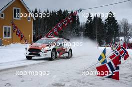 10.02.2017 - Hiroki ARAI (JPN) - Glenn MACNEALL (AUS) Ford Fiesta R5, Tommi MÃƒÂ¤kinen Racing 09-12.02.2017 FIA World Rally Championship 2017, Rd 2, Sweden, Sweden, Karlstad