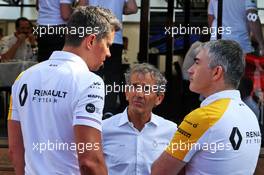 (L to R): Marcin Budkowski (POL) Renault F1 Team Executive Director with Alain Prost (FRA) Renault F1 Team Special Advisor and Nick Chester (GBR) Renault F1 Team Chassis Technical Director. 23.06.2019. Formula 1 World Championship, Rd 8, French Grand Prix, Paul Ricard, France, Race Day.