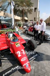 Alain Prost (FRA) Renault F1 Team Special Advisor and Jerome Stoll (FRA) Renault Sport F1 President with the 1982 Ferrari 126C2 driven by Patrick Tambay on display in the paddock - Sotherby's.  30.11.2019. Formula 1 World Championship, Rd 21, Abu Dhabi Grand Prix, Yas Marina Circuit, Abu Dhabi, Qualifying Day.