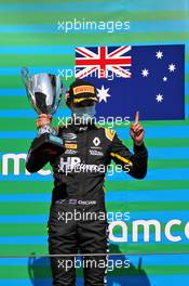 Race winner Oscar Piastri (AUS) PREMA Racing celebrates on the podium. 16.08.2020. FIA Formula 3 Championship, Rd 6, Barcelona, Spain, Sunday.
