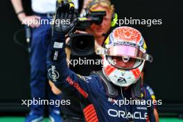 Max Verstappen (NLD) Red Bull Racing celebrates his pole position in qualifying parc ferme. Formula 1 World Championship, Rd 10, Austrian Grand Prix, Friday 30th June 2023. Spielberg, Austria. 30.06.2023. Formula 1 World Championship, Rd 10, Austrian Grand Prix, Spielberg, Austria, Qualifying Day.