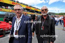(L to R): Stefano Domenicali (ITA) Formula One President and CEO with Flavio Briatore (ITA) on the grid. 02.07.2023. Formula 1 World Championship, Rd 10, Austrian Grand Prix, Spielberg, Austria, Race Day.