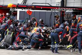Max Verstappen (NLD) Red Bull Racing RB19 makes a pit stop. 02.07.2023. Formula 1 World Championship, Rd 10, Austrian Grand Prix, Spielberg, Austria, Race Day.