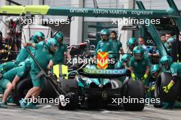 Fernando Alonso (ESP) Aston Martin F1 Team AMR23 in the pits. 01.07.2023. Formula 1 World Championship, Rd 10, Austrian Grand Prix, Spielberg, Austria, Sprint Day.