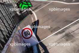 Circuit atmosphere - pit exit speed limit board. 29.06.2023. Formula 1 World Championship, Rd 10, Austrian Grand Prix, Spielberg, Austria, Preparation Day.