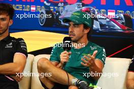 Fernando Alonso (ESP) Aston Martin F1 Team in the FIA Press Conference. 29.06.2023. Formula 1 World Championship, Rd 10, Austrian Grand Prix, Spielberg, Austria, Preparation Day.