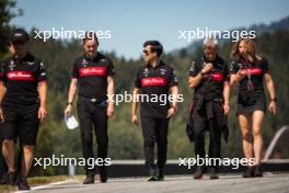Zhou Guanyu (CHN) Alfa Romeo F1 Team walks the circuit with the team. 29.06.2023. Formula 1 World Championship, Rd 10, Austrian Grand Prix, Spielberg, Austria, Preparation Day.