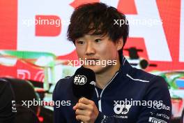 Yuki Tsunoda (JPN) AlphaTauri in the FIA Press Conference. 27.04.2023. Formula 1 World Championship, Rd 4, Azerbaijan Grand Prix, Baku Street Circuit, Azerbaijan, Preparation Day.