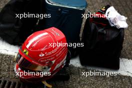 The helmet of Charles Leclerc (MON) Ferrari on the grid. 30.07.2023. Formula 1 World Championship, Rd 13, Belgian Grand Prix, Spa Francorchamps, Belgium, Race Day.