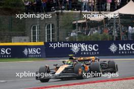 Lando Norris (GBR) McLaren MCL60. 30.07.2023. Formula 1 World Championship, Rd 13, Belgian Grand Prix, Spa Francorchamps, Belgium, Race Day.