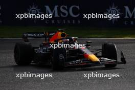 Winner Max Verstappen (NLD) Red Bull Racing RB19 celebrates at the end of Spint 29.07.2023. Formula 1 World Championship, Rd 13, Belgian Grand Prix, Spa Francorchamps, Belgium, Sprint Day.