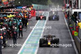 Max Verstappen (NLD) Red Bull Racing RB19 leaves the pits. 29.07.2023. Formula 1 World Championship, Rd 13, Belgian Grand Prix, Spa Francorchamps, Belgium, Sprint Day.