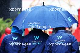 Paddock atmosphere - Williams Racing under an umbrella. 27.07.2023. Formula 1 World Championship, Rd 13, Belgian Grand Prix, Spa Francorchamps, Belgium, Preparation Day.
