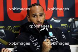 Lewis Hamilton (GBR) Mercedes AMG F1 in the FIA Press Conference. 27.07.2023. Formula 1 World Championship, Rd 13, Belgian Grand Prix, Spa Francorchamps, Belgium, Preparation Day.