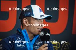 Alexander Albon (THA) Williams Racing in the FIA Press Conference. 27.07.2023. Formula 1 World Championship, Rd 13, Belgian Grand Prix, Spa Francorchamps, Belgium, Preparation Day.