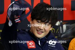 Yuki Tsunoda (JPN) AlphaTauri in the FIA Press Conference. 27.07.2023. Formula 1 World Championship, Rd 13, Belgian Grand Prix, Spa Francorchamps, Belgium, Preparation Day.