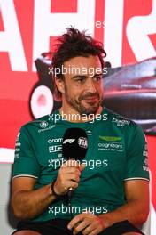 Fernando Alonso (ESP) Aston Martin F1 Team in the FIA Press Conference. 02.03.2023. Formula 1 World Championship, Rd 1, Bahrain Grand Prix, Sakhir, Bahrain, Preparation Day.