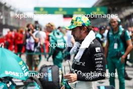 Fernando Alonso (ESP) Aston Martin F1 Team on the grid. 05.11.2023. Formula 1 World Championship, Rd 21, Brazilian Grand Prix, Sao Paulo, Brazil, Race Day.