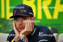 Max Verstappen (NLD) Red Bull Racing in the post race FIA Press Conference. 05.11.2023. Formula 1 World Championship, Rd 21, Brazilian Grand Prix, Sao Paulo, Brazil, Race Day.