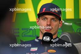 Max Verstappen (NLD) Red Bull Racing in the post race FIA Press Conference. 05.11.2023. Formula 1 World Championship, Rd 21, Brazilian Grand Prix, Sao Paulo, Brazil, Race Day.