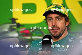 Fernando Alonso (ESP) Aston Martin F1 Team in the post race FIA Press Conference. 05.11.2023. Formula 1 World Championship, Rd 21, Brazilian Grand Prix, Sao Paulo, Brazil, Race Day.