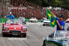 Pierre Gasly (FRA) Alpine F1 Team on the drivers' parade. 05.11.2023. Formula 1 World Championship, Rd 21, Brazilian Grand Prix, Sao Paulo, Brazil, Race Day.