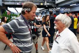 (L to R): Michael Schmidt (GER) Journalist with Bernie Ecclestone (GBR). 05.11.2023. Formula 1 World Championship, Rd 21, Brazilian Grand Prix, Sao Paulo, Brazil, Race Day.