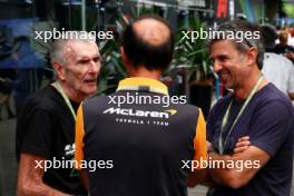 (L to R): Wilson Fittipaldi (BRA) with Emanuele Pirro (ITA) McLaren Driver Development Programme Leader and Christian Fittipaldi (BRA). 05.11.2023. Formula 1 World Championship, Rd 21, Brazilian Grand Prix, Sao Paulo, Brazil, Race Day.