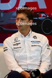 James Vowles (GBR) Williams Racing Team Principal in the FIA Press Conference. 16.06.2023. Formula 1 World Championship, Rd 9, Canadian Grand Prix, Montreal, Canada, Practice Day.