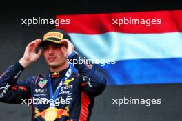 Race winner Max Verstappen (NLD) Red Bull Racing on the podium. 18.06.2023. Formula 1 World Championship, Rd 9, Canadian Grand Prix, Montreal, Canada, Race Day.