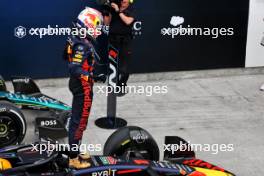Race winner Max Verstappen (NLD) Red Bull Racing RB19 celebrates in parc ferme. 18.06.2023. Formula 1 World Championship, Rd 9, Canadian Grand Prix, Montreal, Canada, Race Day.