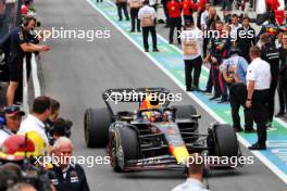 Race winner Max Verstappen (NLD) Red Bull Racing RB19 in parc ferme. 18.06.2023. Formula 1 World Championship, Rd 9, Canadian Grand Prix, Montreal, Canada, Race Day.