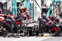 Kevin Magnussen (DEN) Haas VF-23 makes a pit stop. 18.06.2023. Formula 1 World Championship, Rd 9, Canadian Grand Prix, Montreal, Canada, Race Day.
