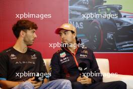(L to R): Pierre Gasly (FRA) Alpine F1 Team and Sergio Perez (MEX) Red Bull Racing in the FIA Press Conference. 15.06.2023. Formula 1 World Championship, Rd 9, Canadian Grand Prix, Montreal, Canada, Preparation Day.