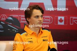Oscar Piastri (AUS) McLaren in the FIA Press Conference. 15.06.2023. Formula 1 World Championship, Rd 9, Canadian Grand Prix, Montreal, Canada, Preparation Day.