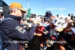 Max Verstappen (NLD) Red Bull Racing with fans. 07.07.2023. Formula 1 World Championship, Rd 11, British Grand Prix, Silverstone, England, Practice Day.